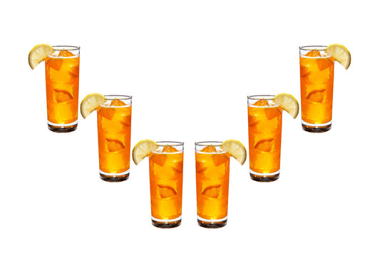 Lexington Beverage Rocks Juice Glasses 12 Oz, Modern Clear Glassware Set of (6)