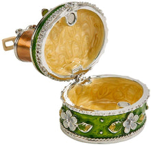 (D) Trinket Jewelry Box with Swarovski, Decorative Figurines Green Garden Tools