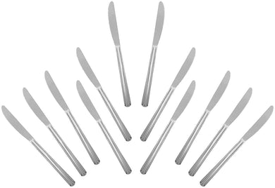 Domi Stainless Steel Heavy Weight Polished Dinner Knife (12 PC)