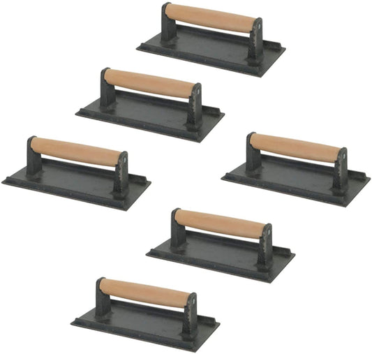Steak Weight, Cast Iron 5'' x 9'', Rectangular Grill Press (6 PC)