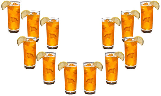 Lexington Beverage Rocks Juice Glasses 12 Oz, Modern Clear Glassware Set of (12)