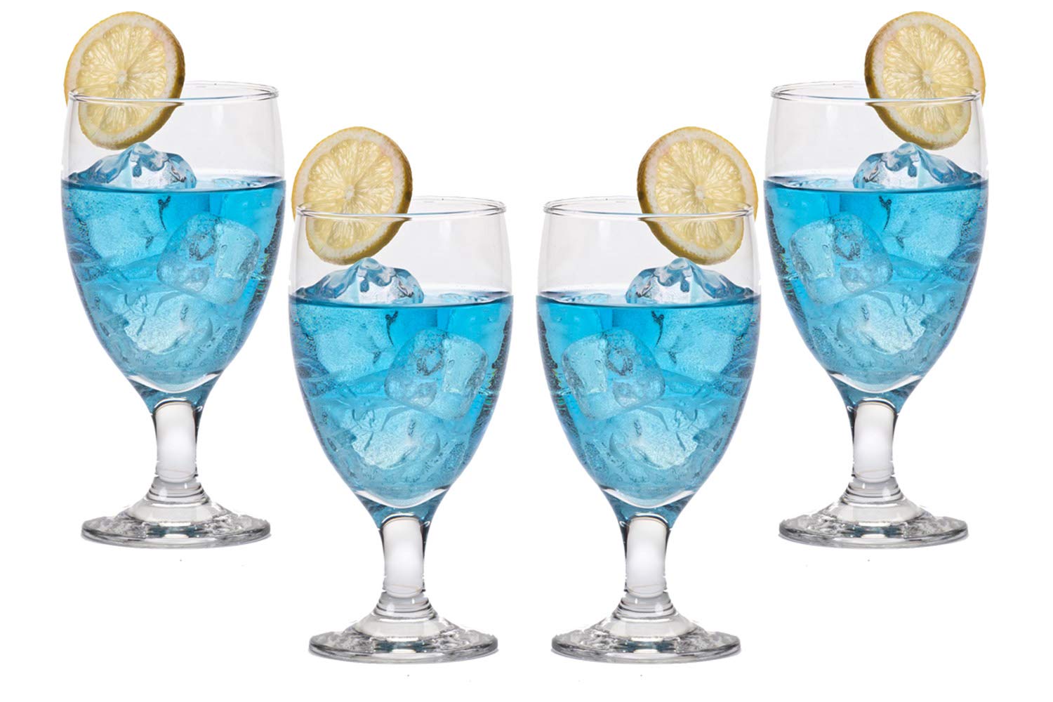 Passion Water Glasses 16 Oz, Modern Crystal Clear Glassware Set of (4)