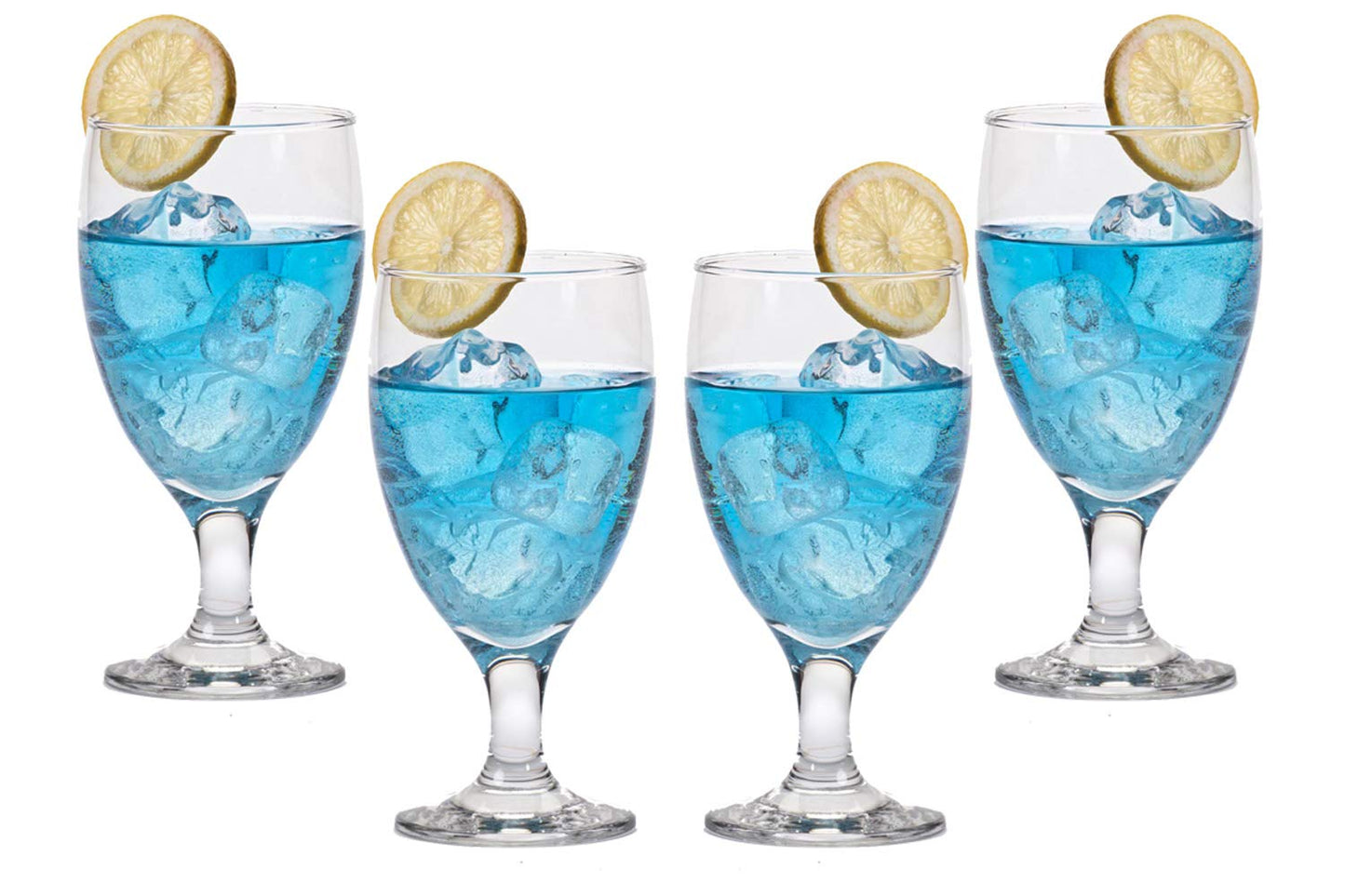 Passion Water Glasses 16 Oz, Modern Crystal Clear Glassware Set of (4)