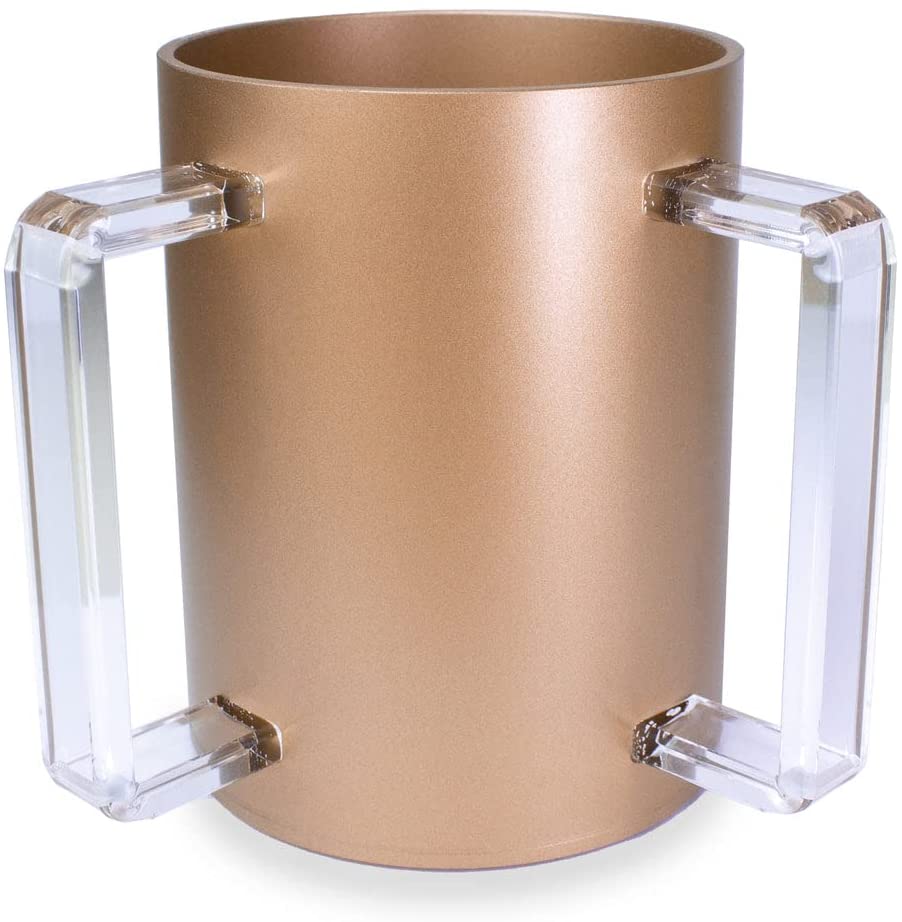 (D) Judaica Lucite Wash Cup Jewish with 2 Handles