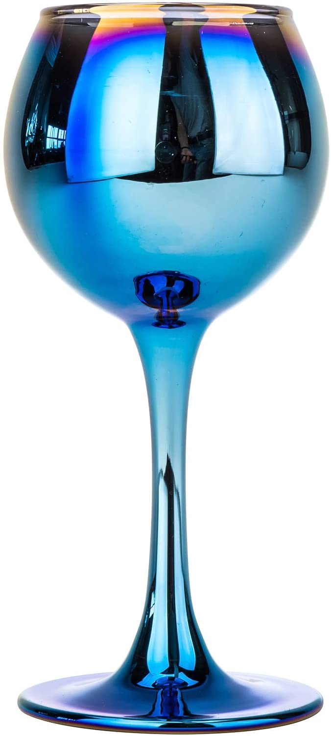 SET OF 6 Amethyst Sherry Liquor Glasses 3 Oz Blue Rainbow Glassware