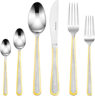 75 Piece 3 mm 18/10 Stainless Steel Silverware Set for 12 Medium to Heavyweight with Hostess Serving Set