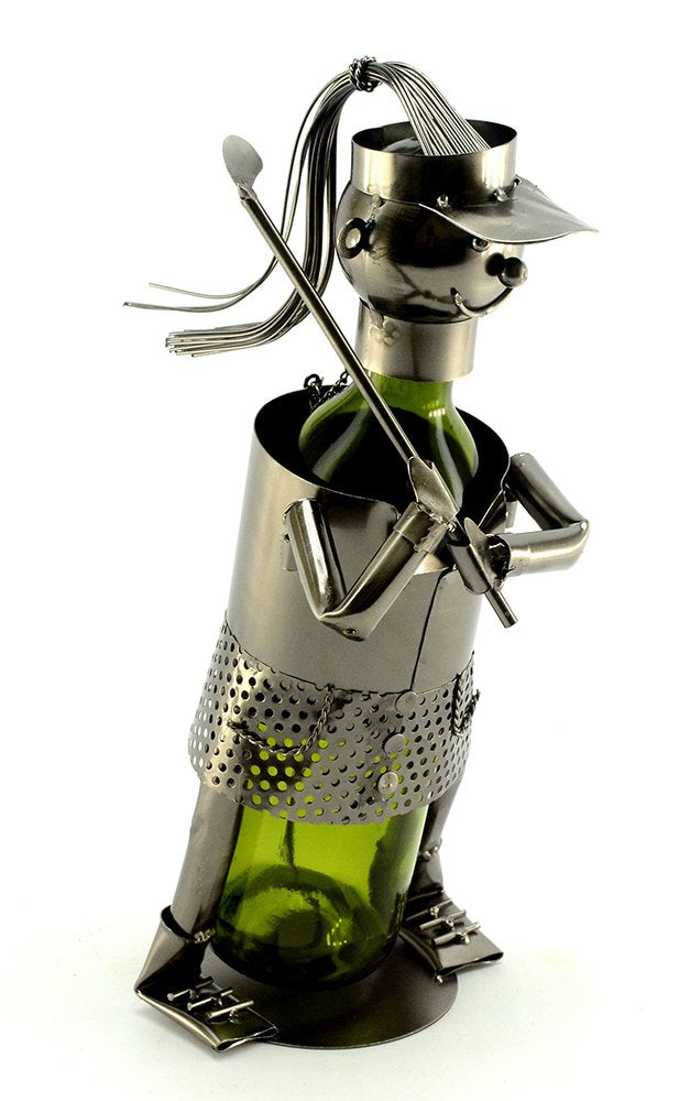 (D) Wine Bottle Holder, Lady Golfer, Bar Counter Decoration