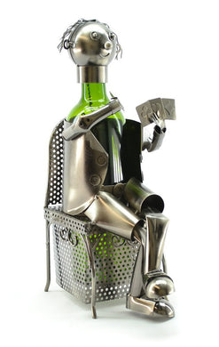 (D) Wine Bottle Holder, Card Player, Bar Counter Decoration