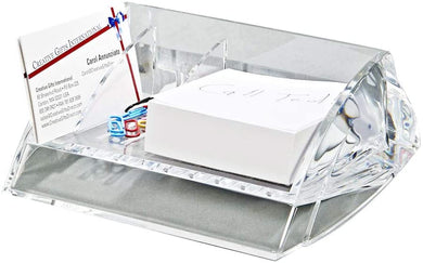 (D) Clearylic Desk Caddy, Note File Sorters for Desk, Corporate Gift