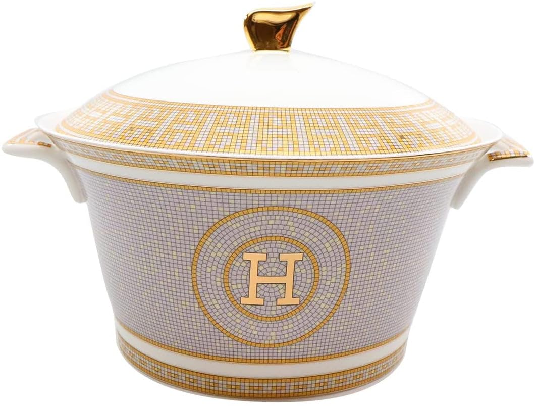 Royalty Porcelain 44-pc Dinner Set, Mosaic, 24K Gold Plated Bone China Porcelain