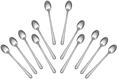 Stainless Steel Iced Teaspoon, Flatware Set 'Domi' for (12)