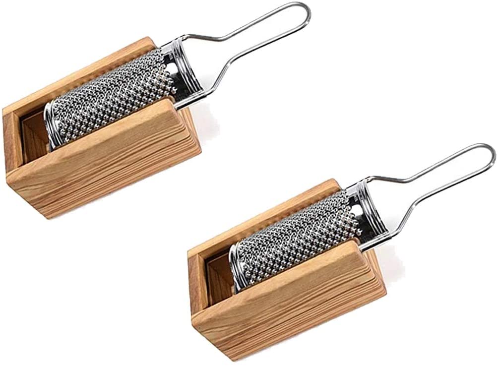 (D) Cheese Grater Stainless Steel Parmesan Kitchen Graters Vintage French (2 PC)
