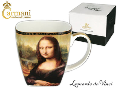 Carmani Painters Tea or Coffe Cup, Leonardo Da Vinci Collection (Mona Lisa)