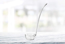 (D) Handcrafted Lead Free Crystal Glass Punch, Soup, Gravy Ladle 12"L