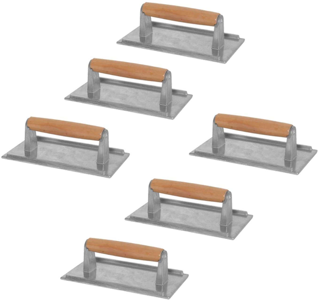 Steak Weight, Aluminum 4 1/4" x 8 1/4", Rectangular Grill Press (6 PC)