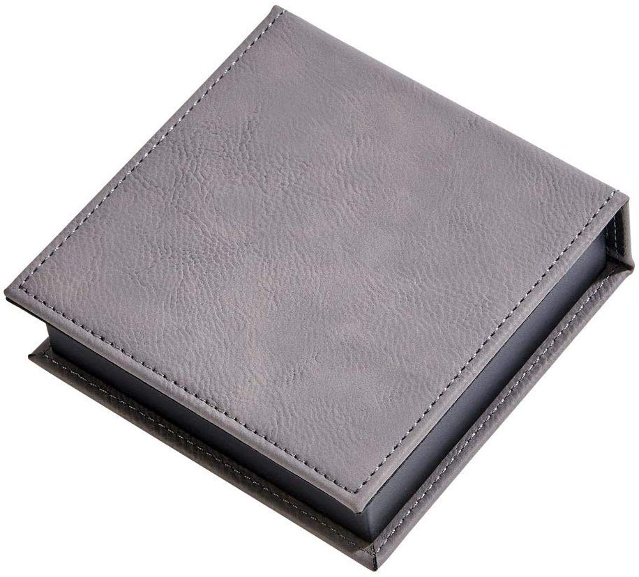 (D) Leather Watch Box, Jewelry and Accessories Case Organizer for Men (Grey)