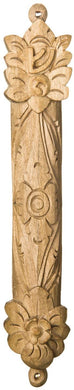 (D) Judaica Handcarved Wood Mezuzah in Cempaka for Door (7'')