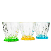 Bohemian Collection Multicolor 'Aurum' DOF Rocks Glasses Set of 6-pc