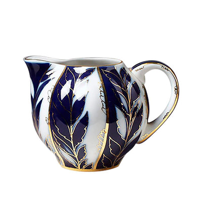 (D) Royalty Porcelain Lomonosov Cobalt Blue Creamer 'Winter Evening'