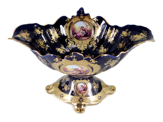 Royalty Porcelain Cobalt Blue Fruit Bowl 'Second Date'