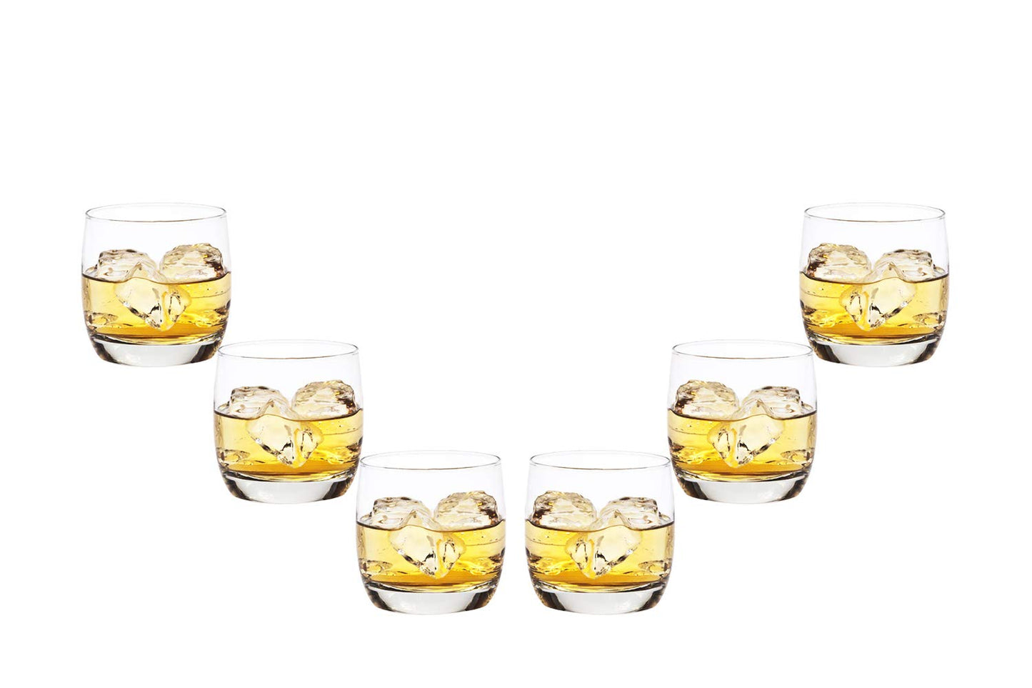 Marvelous Rocks Stemless Glasses Set 1 Oz, Modern Party Glassware Set of (6)