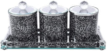 (D) Judaica Crystal Coffee and Tea Set with Stones