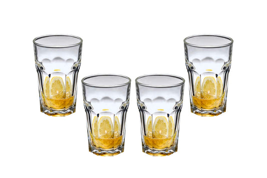 Lisboa Beverage, Stemless Cocktail Glasses 9.75 Oz, Party Glassware Set of (4)