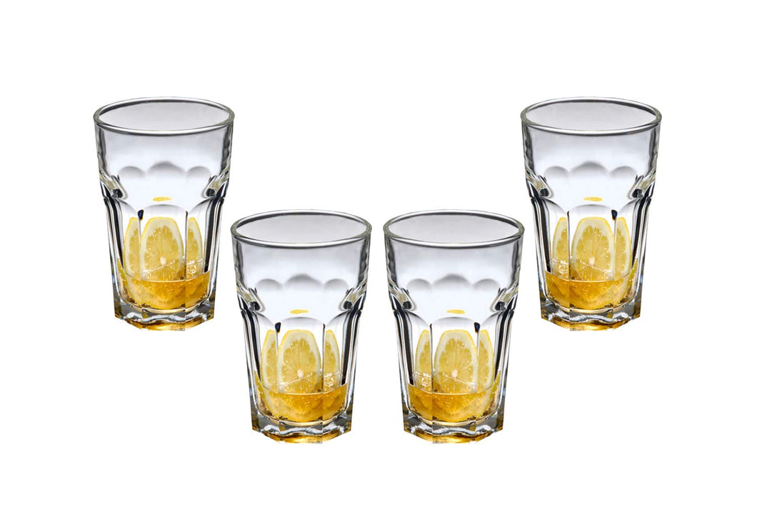 Lisboa Beverage, Stemless Cocktail Glasses 9.75 Oz, Party Glassware Set of (4)