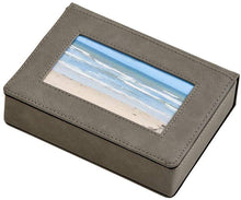 (D) Leather Box for Men Gray Box with Photo Frame for Special Things, Gift Box