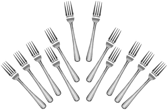 Stainless Steel Heavy Diner Forks, Flatware Set 'Domi' for (12)