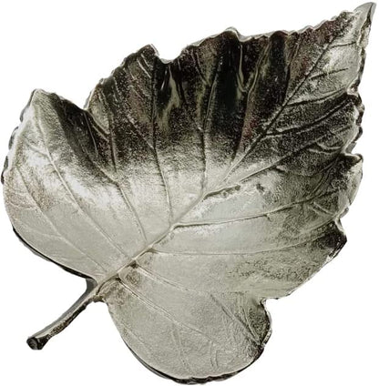 (D) Judaica Metal Leaf Style Tray for Coffee Table 13"x9"