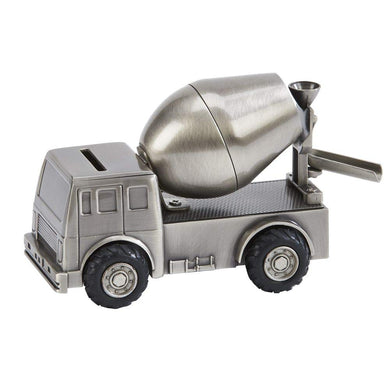 (D) Silver Cement Mixer Bank for Adults, Gifts for Men for Builders, Coin Jar