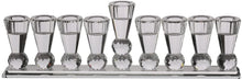 (D) Judaica Basic Crystal Menorah Candle Holder Cups for Oil 14x3.9''