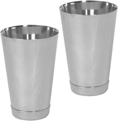 Stainless Steel Bar Shaker with Straight Lip, Malt Cup for Mixing Cocktail, Barware  30 OZ Set of 1, 2, 6, or 12 Pieces