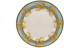 Royalty Porcelain 16-pc Dinner Set, Greek Vase, Gray and Blue Bone China Porcelain