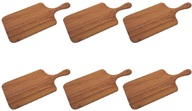 (D) Large Kitchen Cutting Board, French Olive Wood Vintage Hand Made (6 PC)