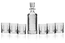 Old-Fashioned Tartan 7-Pc Whiskey Decanter Set, Lead Free