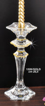 Italian Collection Medium Crystal Candlestick, Decorated with Swarovski Crystal