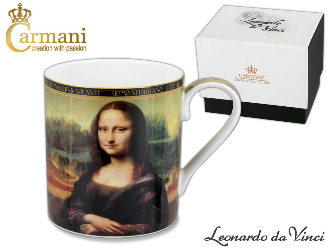 Carmani Painters Tea or Coffe Cup, Leonardo Da Vinci Collection (Mona Lisa)
