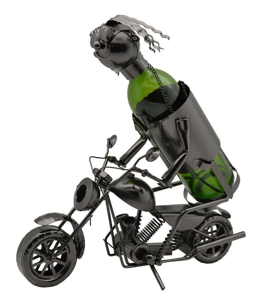 (D) Wine Bottle Holder, Motorcycle Rider, Bar Counter Decoration
