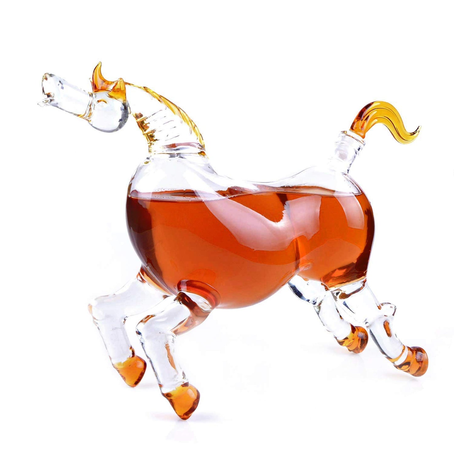 Animal Decanters, Large 35-Oz Glass Figurine, Mouthblown Carafe