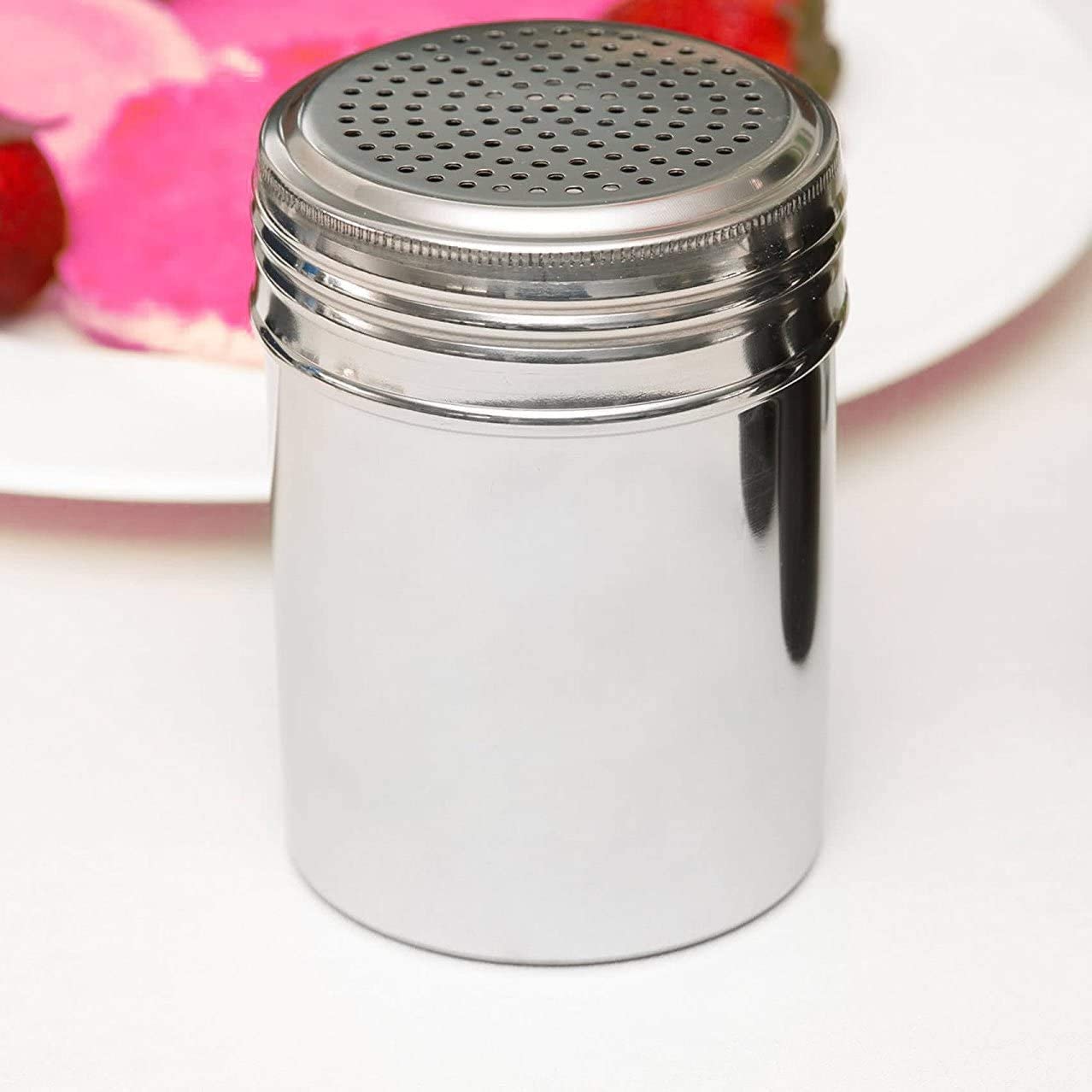 Salt and Pepper Shakers 10 Oz Aluminum, Modern Style Kitchen Utensil (2 PC)