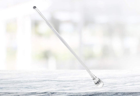 (D) Handcrafted Crystal Glass Martini Stirrer 12"L, Cocktail Swizzle Stick