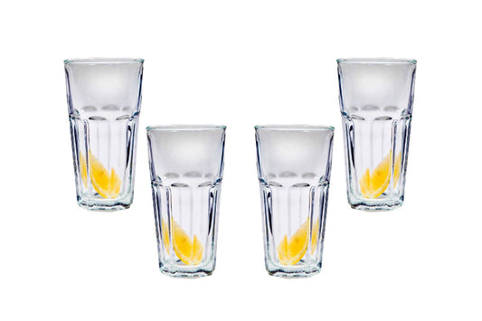Lisboa Cooler, Stemless Cocktail Glasses 16 Oz, Party Glassware Set of (4)