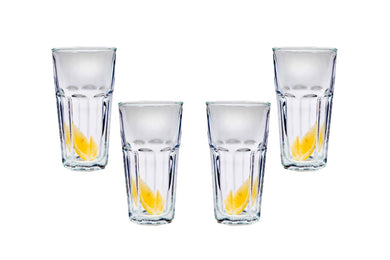 Lisboa Cooler, Stemless Cocktail Glasses 16 Oz, Party Glassware Set of (4)