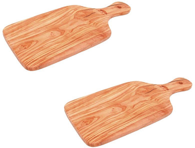 (D) Wooden Cutting Board Small Vintage Hand Made Boards (2 PC)
