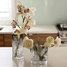 (D) Elegant Vase Decor Wide Vases for Flowers (Clear & Black)