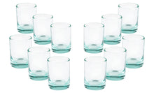(D) Small Farmhouse Drinking Short Glasses Set of 12, Crystal Clear