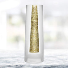 (D) Handcrafted 'Gold Standard' Flower Vase 10.5" H with Gold Metallic Accent