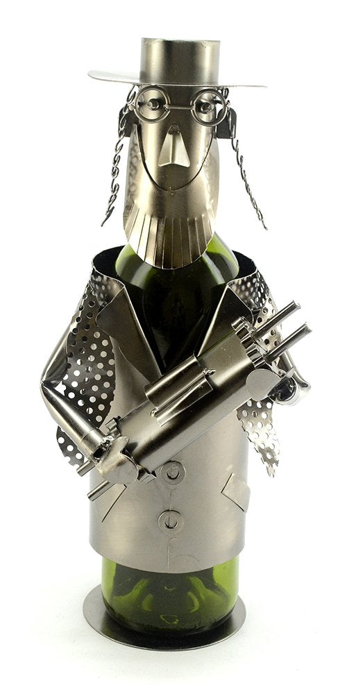 (D) Wine Bottle Holder, Rabbi with Torah, Bar Counter Decoration